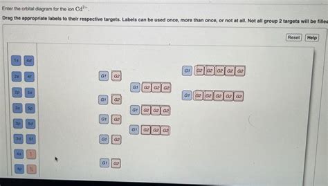 SOLVED: Enter the orbital diagram for the ion Cd2+. Drag the .